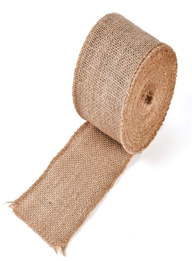 Lakeer Jute Burlap Ribbon | 2" X 2 Metre (Pack Of 2) | Craft Lace | For Diy Project, Gift Wrapping, Event & Wedding Decorations, Etc, Brown - Image 2